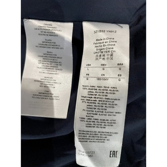 A|X Armani Exchange rare embryoid Men's L dark blue satin bomber Blouson Jacket - Picture 10 of 14